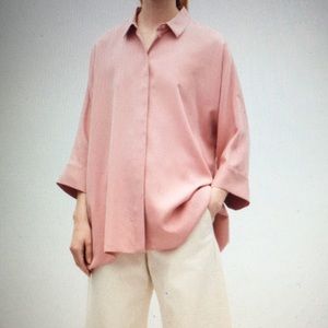 COS dusty rose boxy top